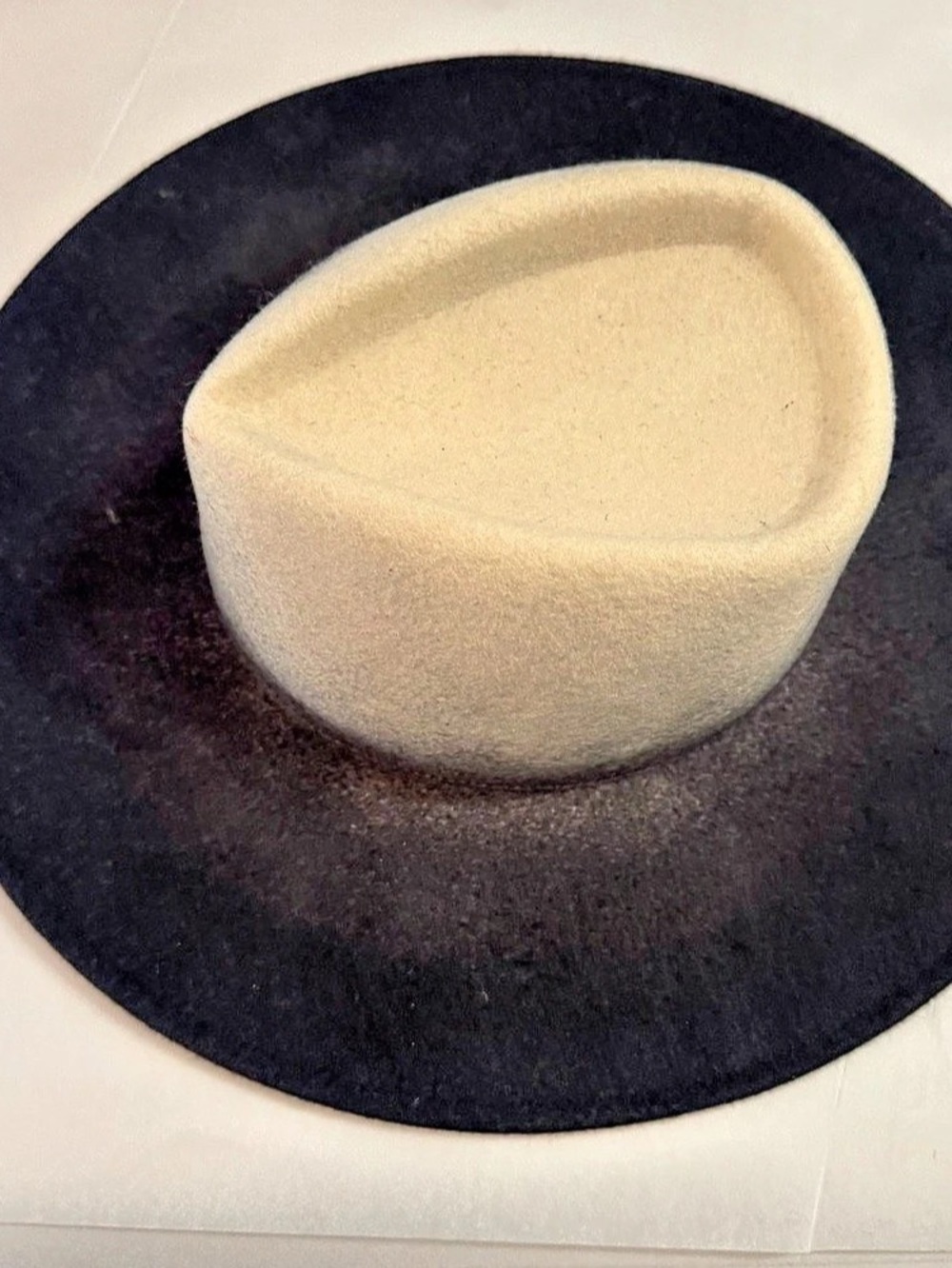 Eugenia Kim Wool Wide Brim Hat in Black & Cream